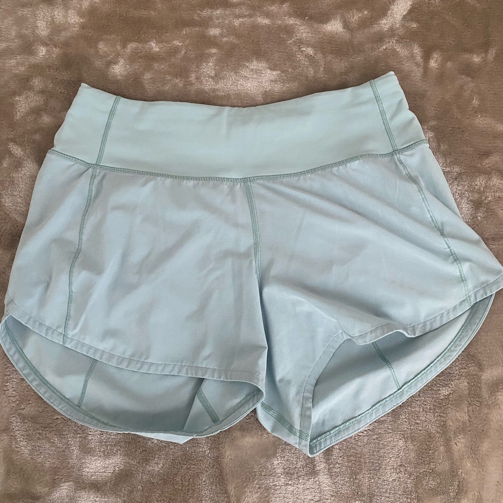 Lululemon Mint Speed Up Shorts